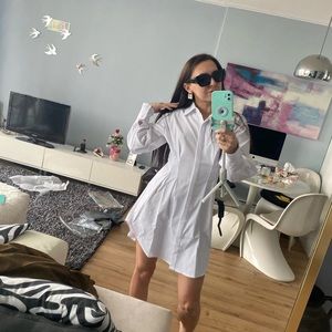 White shirt dress